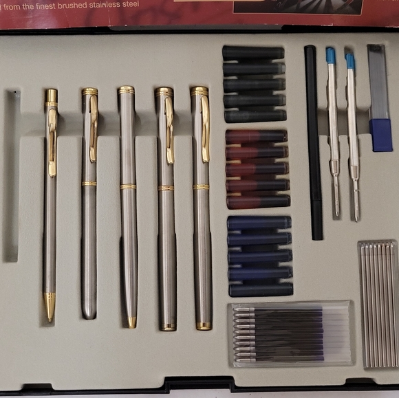 JML Classic Pen Set As Seen On TV 5 Pens 66 Piece  Storage Case New Open Box - Picture 5 of 5